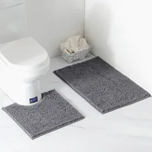 2 шт нескользящий, для ванной коврик для ванной Bain плюшевый коврик в ванной удобный коврик для ванной Большой размер спальня пол в туалете коврики