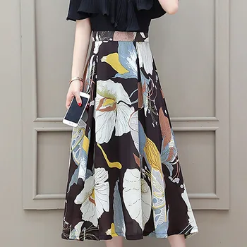 

Fashion High Waist Zipper Long Skirts Sumemr Floral Skirt Women Boho Casual Beach Skirts