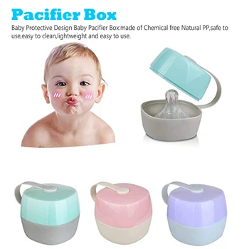 

Portable Baby Infant Kids Pacifier Nipple storage Case Holder Travel Storage Box wide PP pacifier boxes