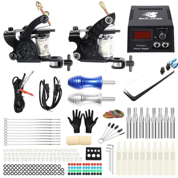 

Embroidery Dragon Tattoo Machine Set Tattoo Full Set Double Machine Coil Tattoo Machine Professional