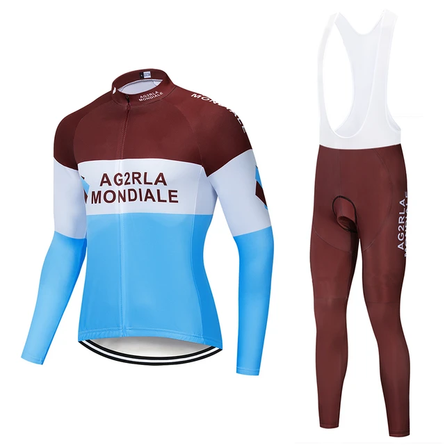 US $14.19 AG2R 2019 New Pro team men's cycling Jersey long sleeve suit mountain bike bicycle Cycling trousers