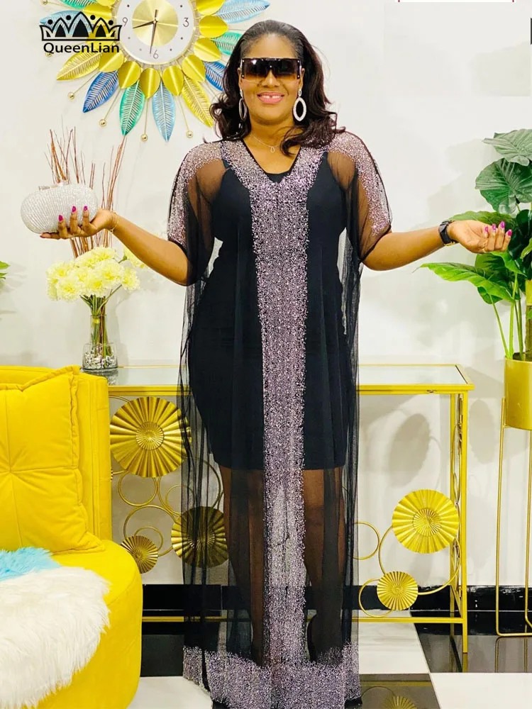 2Piece Set Diamond African Dresses For 