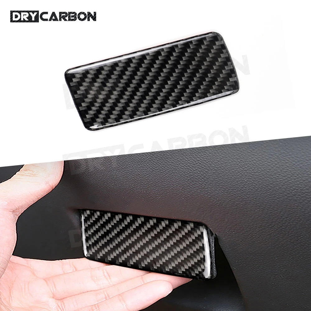 

1Pc Carbon Fiber Interior Toolbox Handle Panel Decoration Sticker Car Accessories Auto Styling for Cadillac XT5 2016-2019