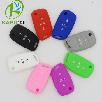 

KAPU 100% High quality silicone car key cover shockproof Wearproof Key protected Peugeot C4 DS4 C5 Triomphe DS6 308 407 3buttons