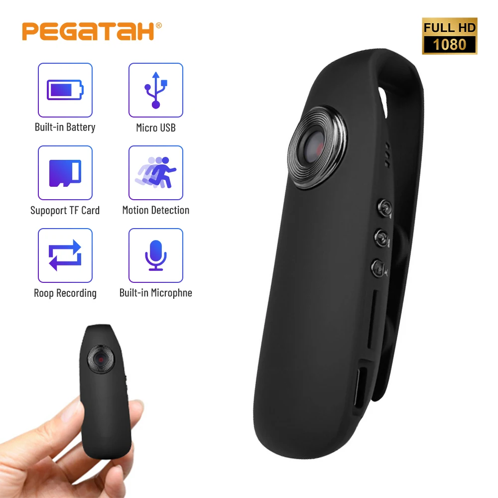 Pegata A18 Mini Camera Hd 1080p Video Recorder Camara Video Recorder Body Cam Motion Body Camera Kamera - Mini Camcorders - AliExpress
