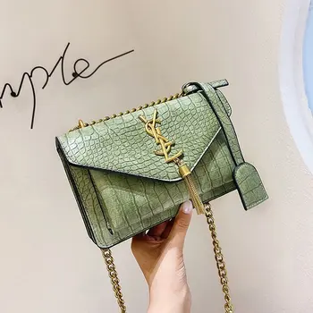 

High Quality Stone Pattern Leather Crossbody Bags For Women Designer Handbags Chain Shoulder Messenger Bag Mini Purses Hand Bag