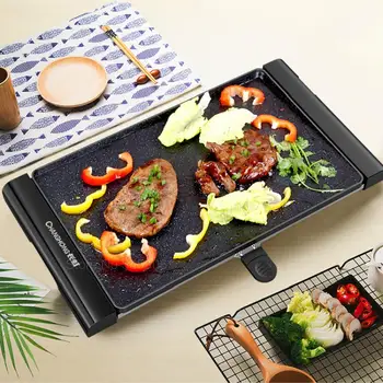 

Electric oven smokeless electric baking tray barbecue plate Korean non-stick barbecue pot BBQ grill barbecue machine