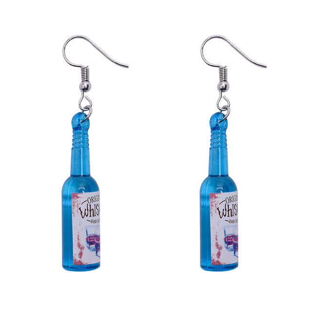 Cute Fun Resin Fake Glass Beer Earrings Cute Handmade Earrings Womens Jewelry