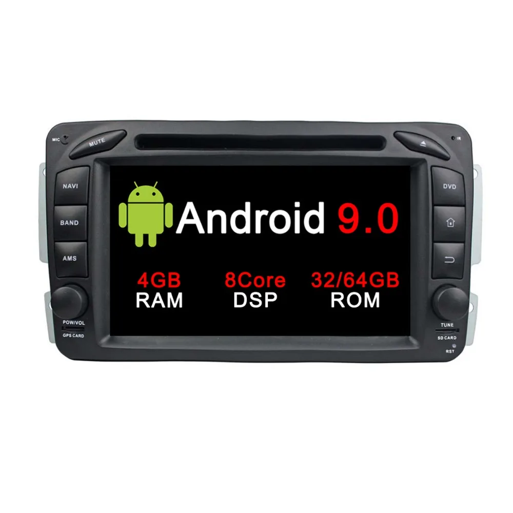 Android 9,0 автомобильный dvd-плеер gps навигация Мультимедиа Стерео для BENZ ML CLK C CLASS SLK E Class A Class авто радио