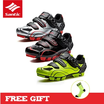 

SANTIC Men Pro MTB Bike Shoes Cycling Shoes Outdoor Riding Sneakers Breathable Self-Locking Sport Mountain Bicycle Shoes for Man