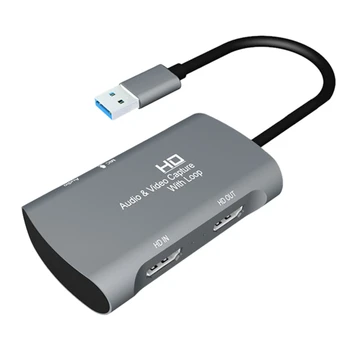 

HDMI HD Video Capture Card Conference / Live Recording with Ring Out o USB to HDMI 4K Acquisition Card