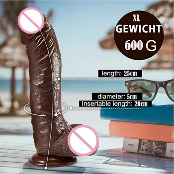 Super Real Skin Big Dildo Large Dildo Sex Toys For Women With Thick Glans With Powerful Suction Cup Stiff Cock Female Toys 5