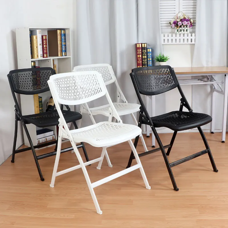 

Breathable Hollowed-out Chair Backrest Chair Plastic Folding Chair with Clipboard Business Conference Chair Office Training Chai