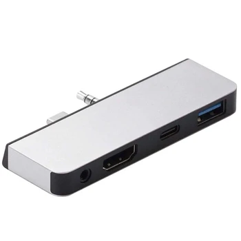 

Station with 4K HDMI, USB 3.0, USB-C and 3.5mm o Jack Multifunctional Customized ,for Surface Go Docking