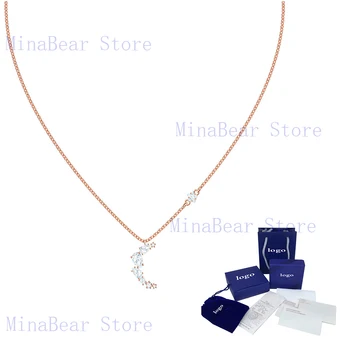 

MA BEAR 2019 Elegant MOONSUN Shiny Moon Pendant Female Necklace 5486357 Simple Generous Romance Charming Female Necklace