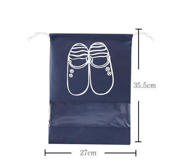 Китай сумка и аксессуары для обуви поставщики нетканые ткани обувные мешки органайзер для хранения для путешествий портативный 10 шт - Цвет: royal blue 10 middle