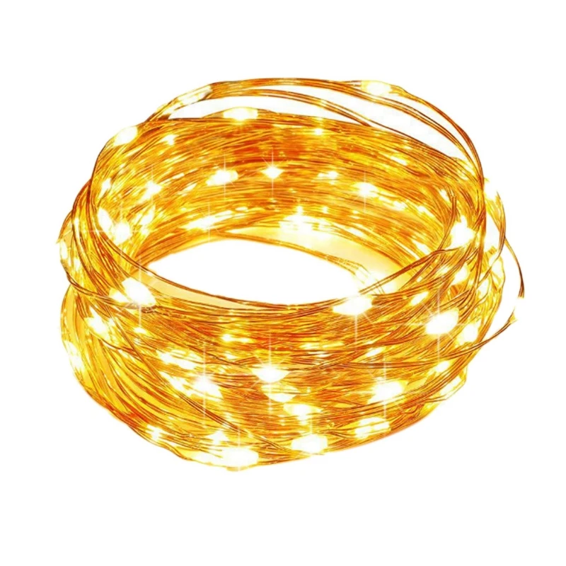 Led String Lights 50 Leds Decorative Fairy Battery Powered String Lights Copper Wire Light for Bedroom Wedding