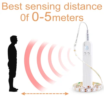 

5M USB Tira led Stripe Light Waterproof Flexible Lamp Tape Motion Sensor Kitchen Closet Cabinet Stair Night Light Led Lamp Strip