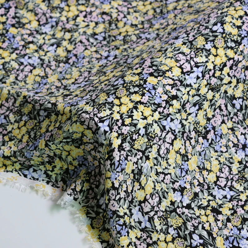 1 meter X 1.4 Retro Dress Material Soft Viscose Fabric Calico | Дом и сад
