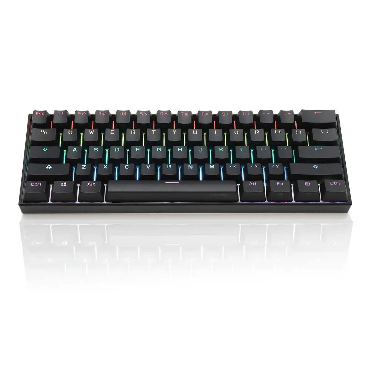 Anne Pro 2 клавиатура bluetooth 4,0 type-C 60% RGB 61 клавиша Механическая игровая клавиатура красный синий коричневый переключатель Gateron