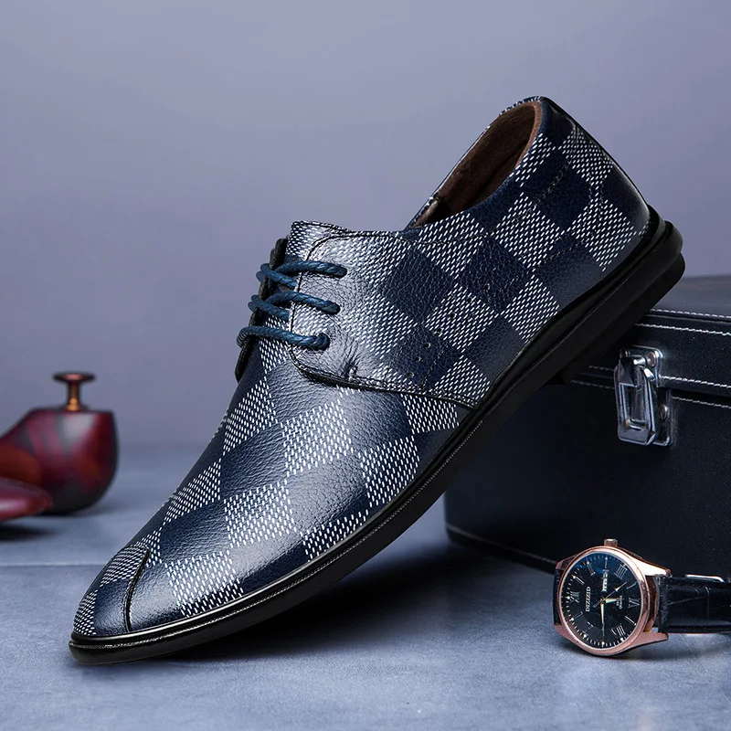 Новая мужская обувь Повседневные Роскошные оксфорды из натуральной кожи ручной