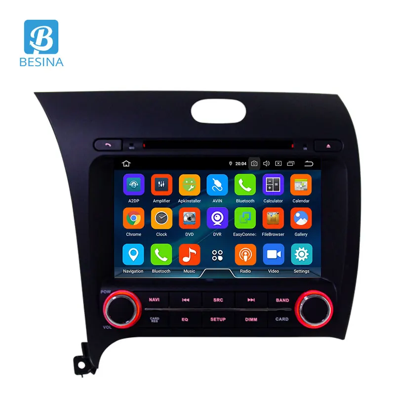Perfect Besina Android 9.0 Car DVD player For Kia CERATO K3 FORTE 2013 2014- 2016 2Din Car Radio GPS Navigation Stereo WIFI 4G+64G Audio 1