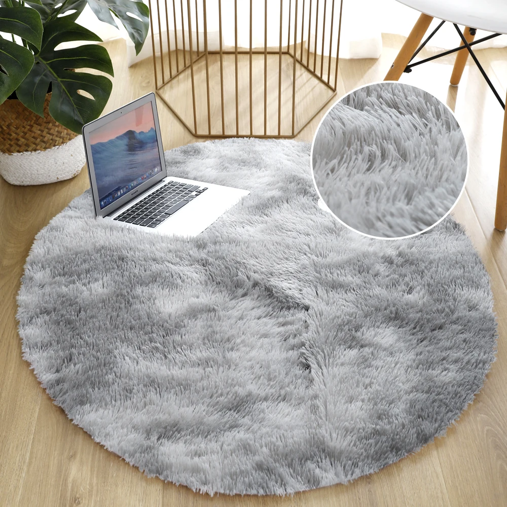Plush-Carpet Fluffy-Rug Soft Rugs Velvet Floor Anti-Slip Living-Room Thick Round Kids Plush-Carpet Fluffy-Rug Soft Rugs Velvet Floor Anti-Slip Living-Room Thick Round Kids