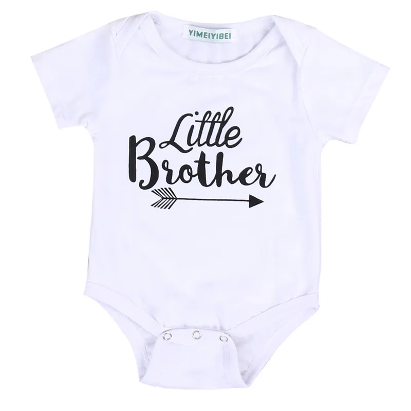 Summer Big Sister Little Brother Family Matching Toddler Kids Baby Boys Little Brother Romper Girls Big Sister Tshirt