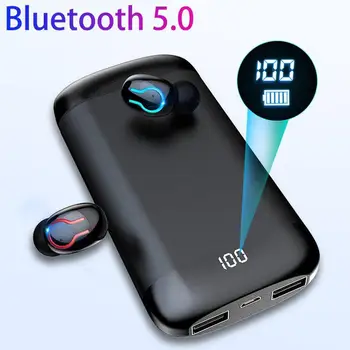 

Wireless Waterproof Bluetooth 5.0 Headphones With Microphone 6000mAh Power Bank