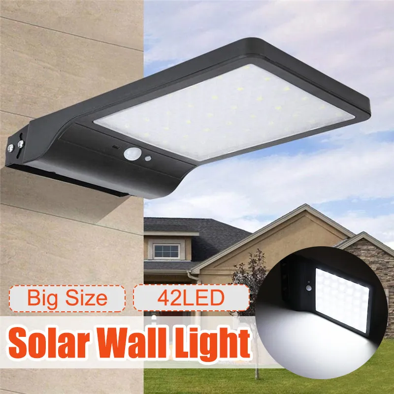 

42 LED Remote Control Solar Light PIR Motion Sensor IP65 3 Modes Outdoor Wall Street Lamp Waterproof Lamp Lights