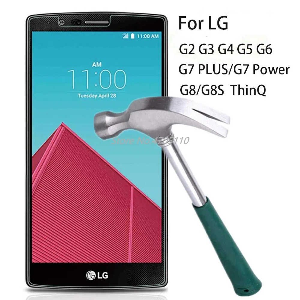 С уровнем твердости 9H полное покрытие закаленное Стекло для LG G2 G3 G4 G5 G6 G7 плюс