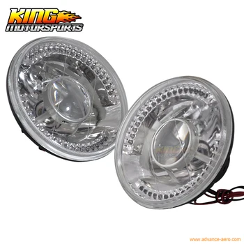 

Fit For Volkswagen Beetle 7 Inch Clear Round LED Projector Headlights Head Lamps H4