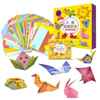 

3D Puzzle Crafts Origami Book Lovely DIY Handmade for Educational Toy Cute and Delicate Animal Pattern Elements Simple
