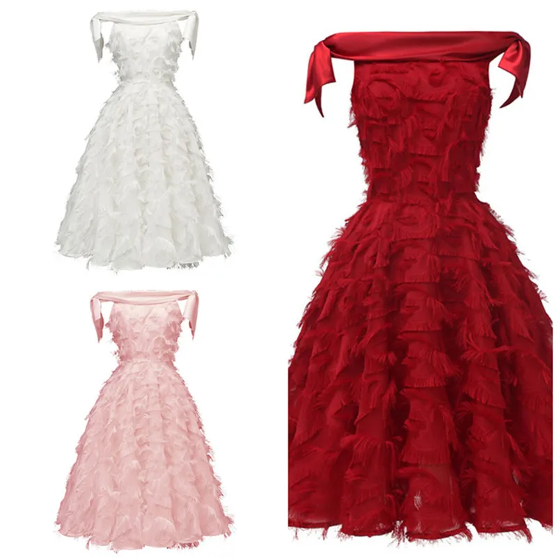 Бордовые коктейльные платья трапециевидной формы с кисточками; Новое поступление года; мягкие розовые и белые праздничные платья; Vestidos Coctel Robe de Cocktail