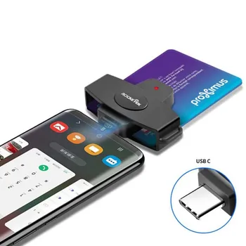 

USB-C Type C Smart Card Reader ID/Bank/SIM CAC Adapter Reader Portable Card Reader