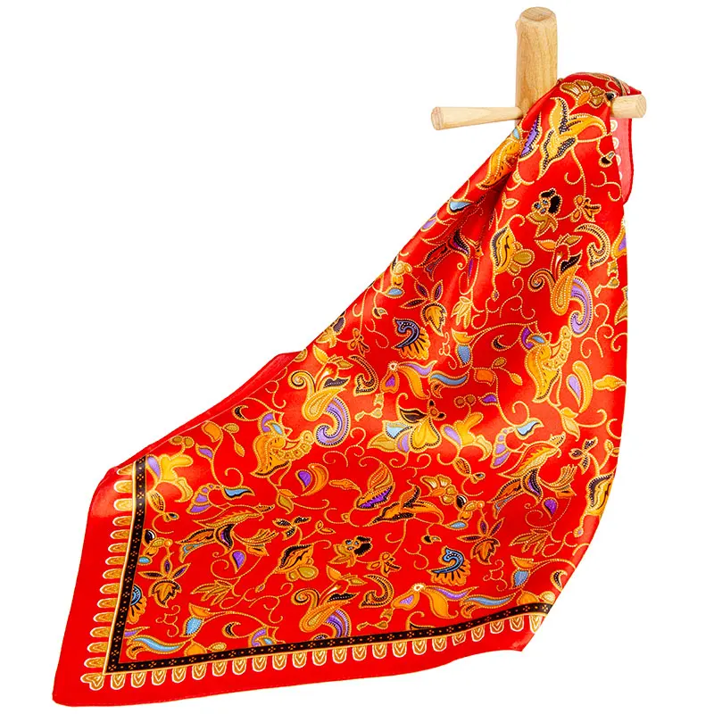 100% чистый Шелковый шарф женский шелковый для волос Пейсли шелковая бандана на