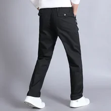 Мужские вымытые эластичные свободные удобные брюки, модные прямые мужские повседневные брюки со средней талией, Комбинезоны на молнии, мужские брюки