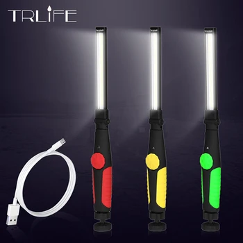 

USB Rechargeable Portable Light Built-in COB Flashlight Hook Hanging Lamp Rechargeable COB LED Slim Work Light for car repair