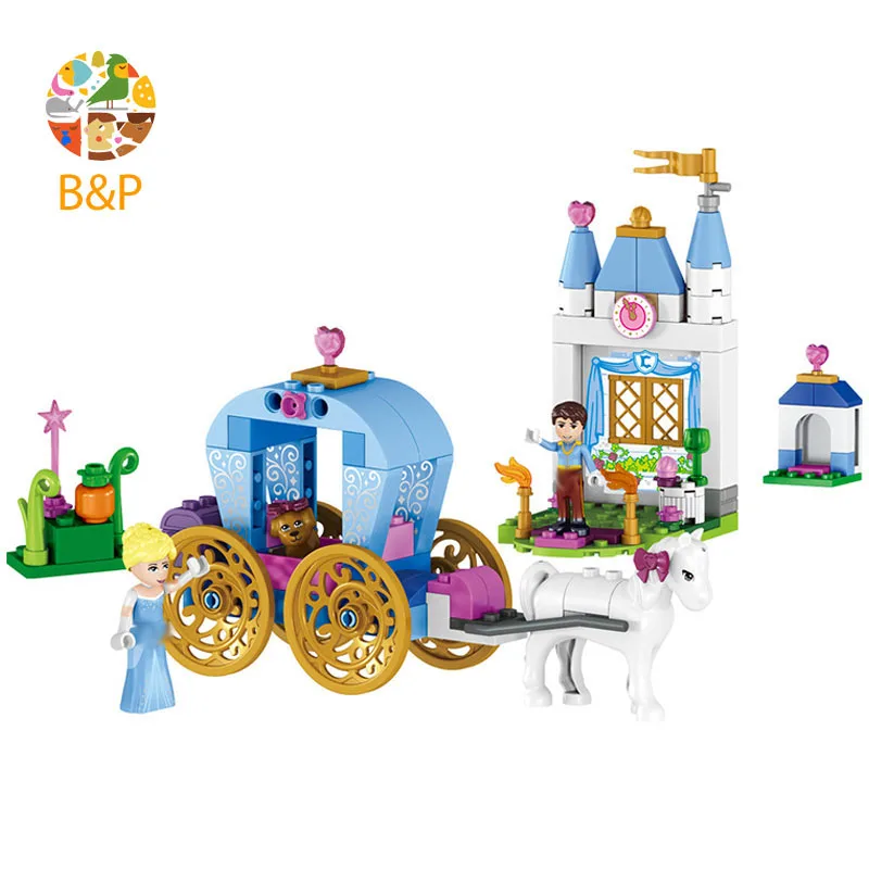 10729 122 шт. принцесса серии Золушки модель кареты кирпичная девочка игрушка для детей день рождения строительный блок подарок 37002