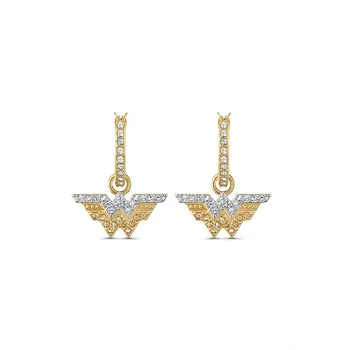 

SWA 1:1 Wonder Women Gold Color Drop Earrings Romantic Fashion for Gift
