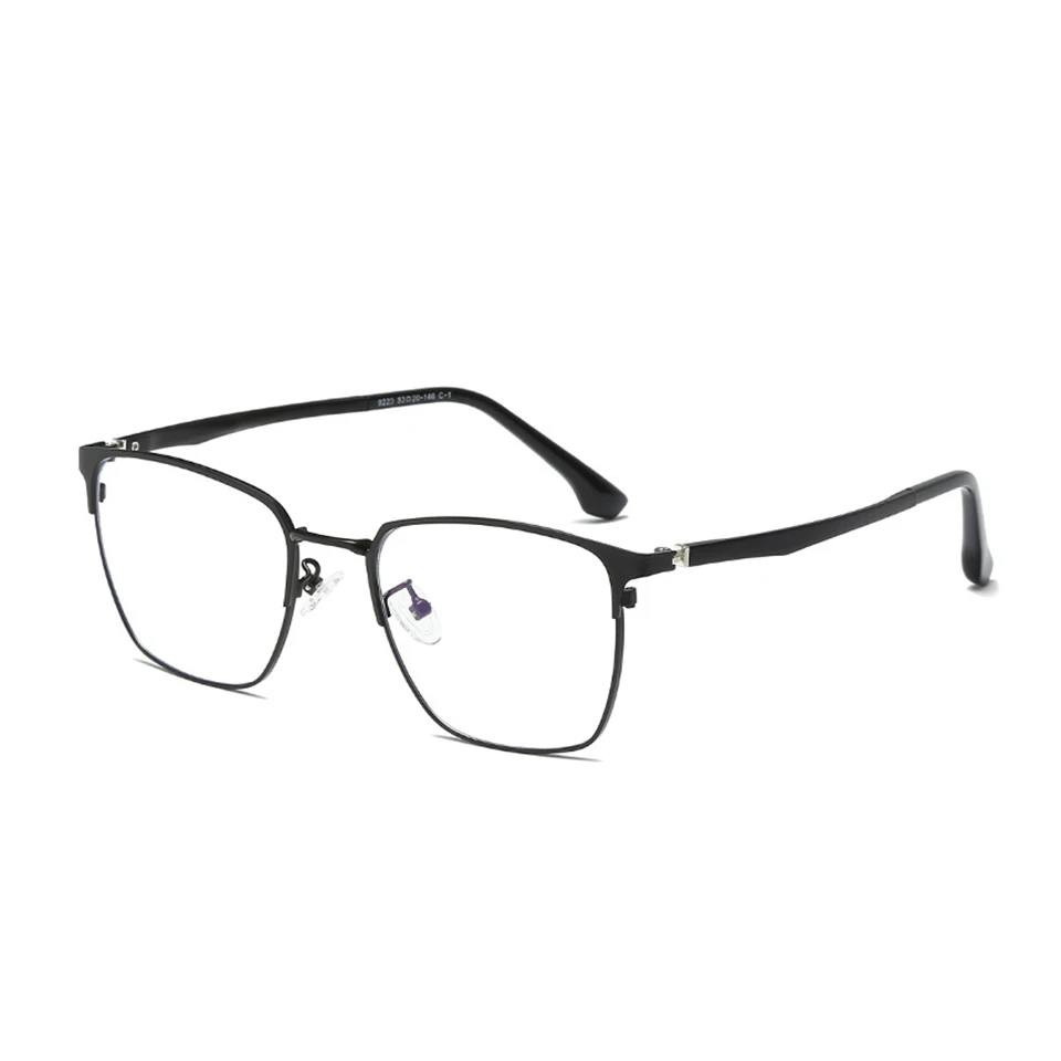 C01Black Фотохромные очки голубые световые блокирующие очки металлические TR90 очки оправа мужские ретро солнцезащитный наружный оттенки очки pl1169 - Цвет оправы: C01Black