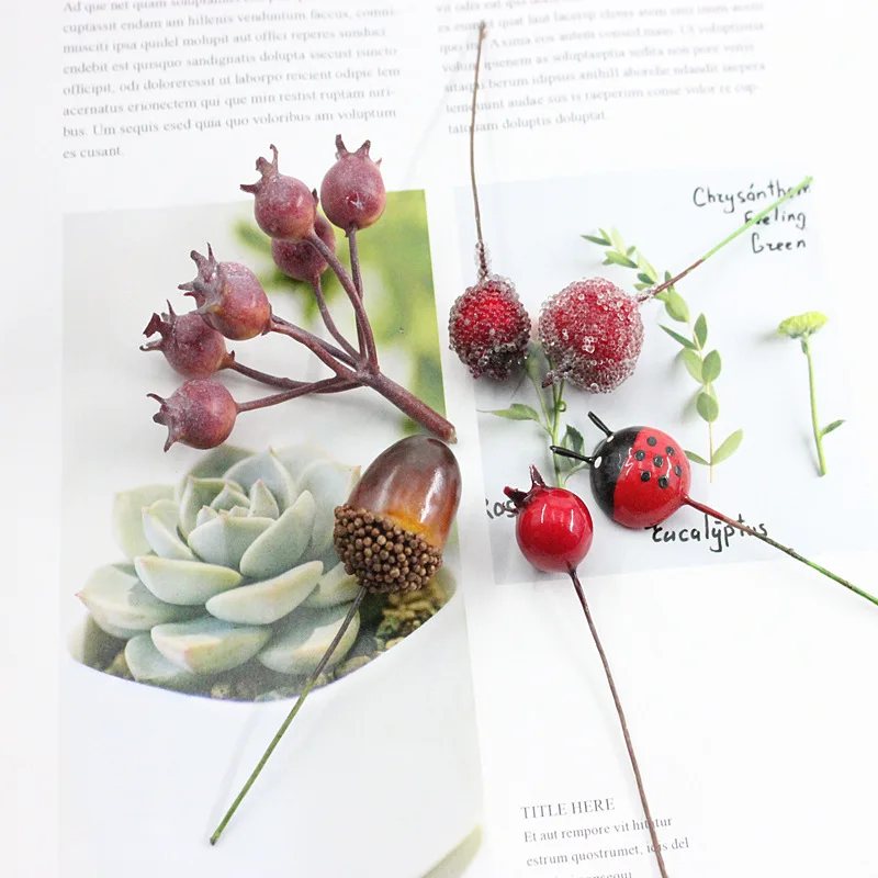 

Artificial simulation fake fruit fake flower wedding party home decorations handmade DIY craft flower Christmas wreathdecoration