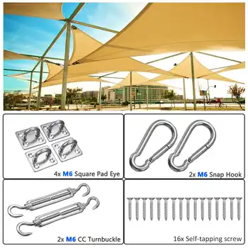 

24pcs Shade Sail Accessories for Rectangle or Square Shade Sail Replacement