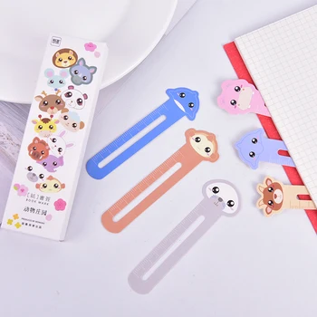 

30pcs / Lot Cute Animal Paper Ruler Bookmark For Books Clips Book Markers Stationery School Office Supplies