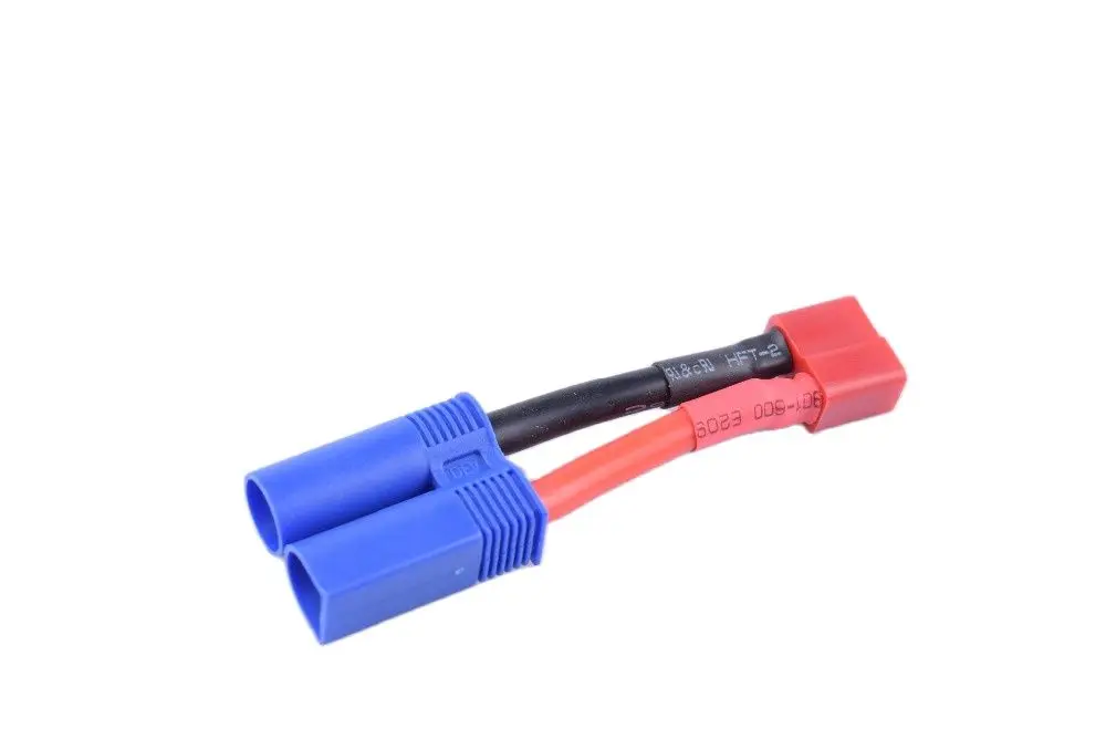 

2 pcs Male EC5 To Female T-Plug /Deans Battery Adapter 14awg RC Battery Charging Cable 40mm