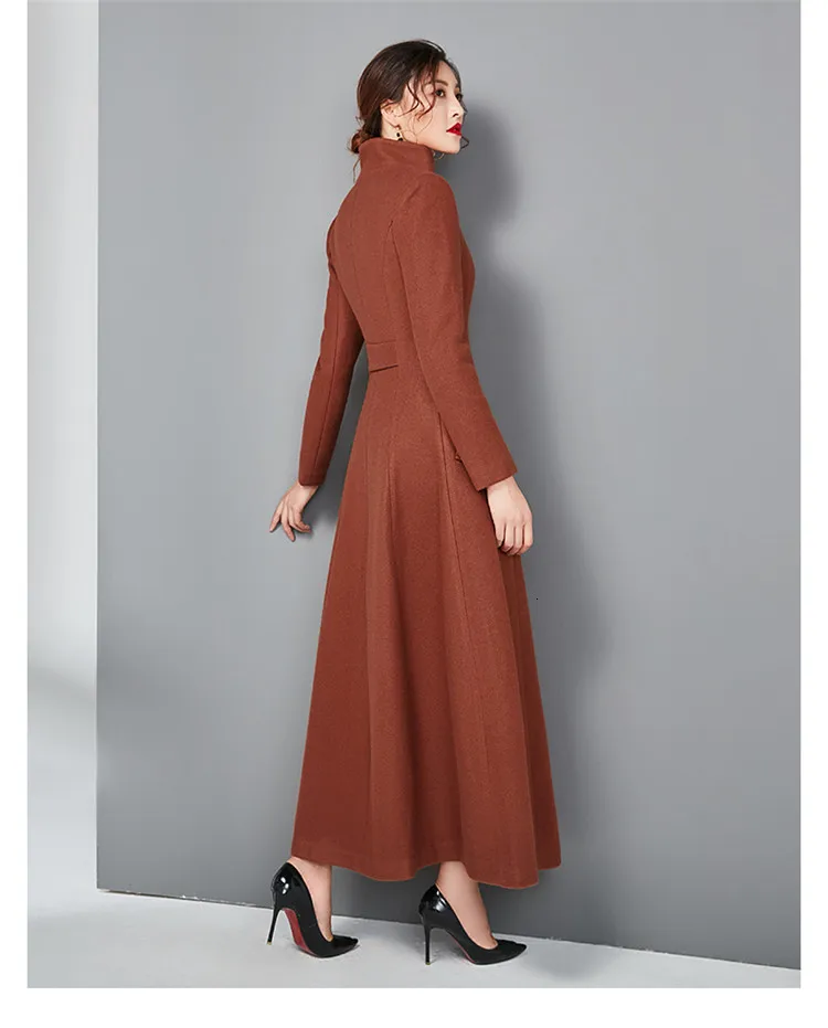 Casaco Feminino,, женское, плюс размер, осень, зима, Cassic, простое, шерстяное, макси, длинное пальто, женский халат, верхняя одежда, Manteau Femme