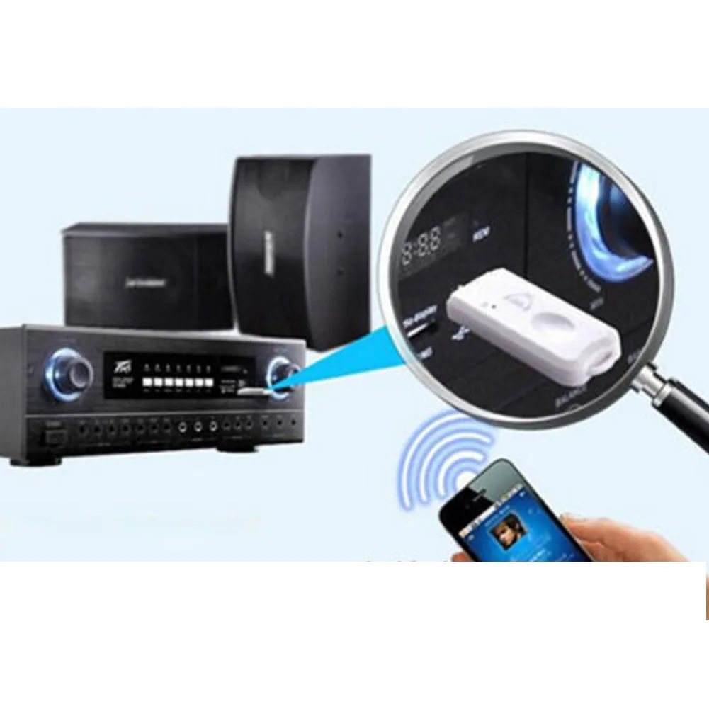 Белый Портативный автомобильный набор, свободные руки, WirelessB Bluetooth адаптер v2.0 адаптер стерео аудио приемник mini 10 Мбит/с Bluetooth адаптер~ 3