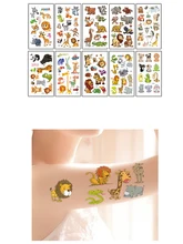  10 Sheets/Set Animal Dinosaur Space Watch Children's Tattoo Stickers Face Arm Body Waterproof Temporary Tattoo for Kids Gift 