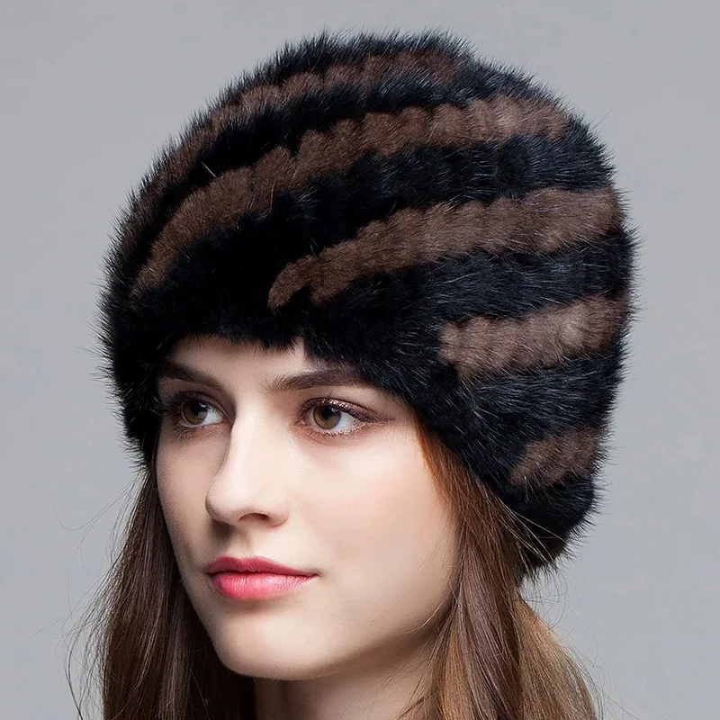 Шапка женская меховая|elastic beanie|beanie knitfur hat |