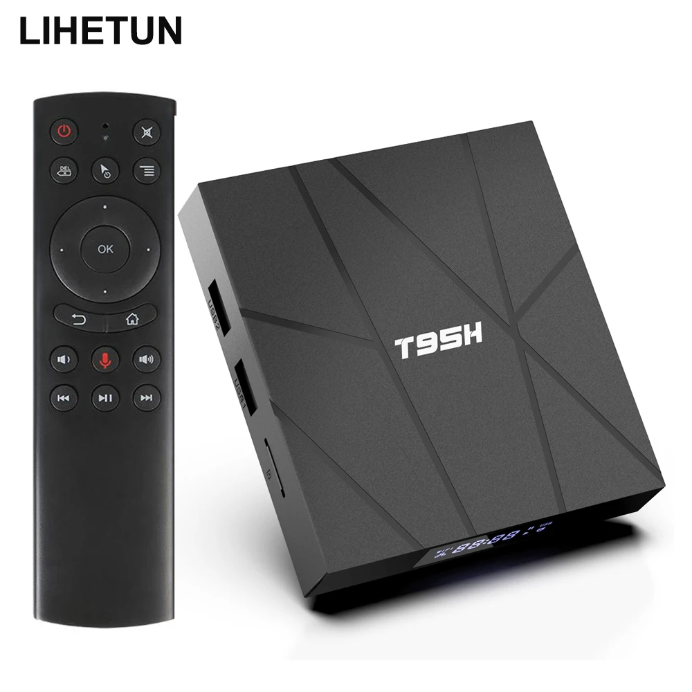 LIHETUN T95H Android 10 ТВ коробка Allwinner H616 4G Оперативная память 32GB/64GB Встроенная 2 5G Wi Fi Bluetooth